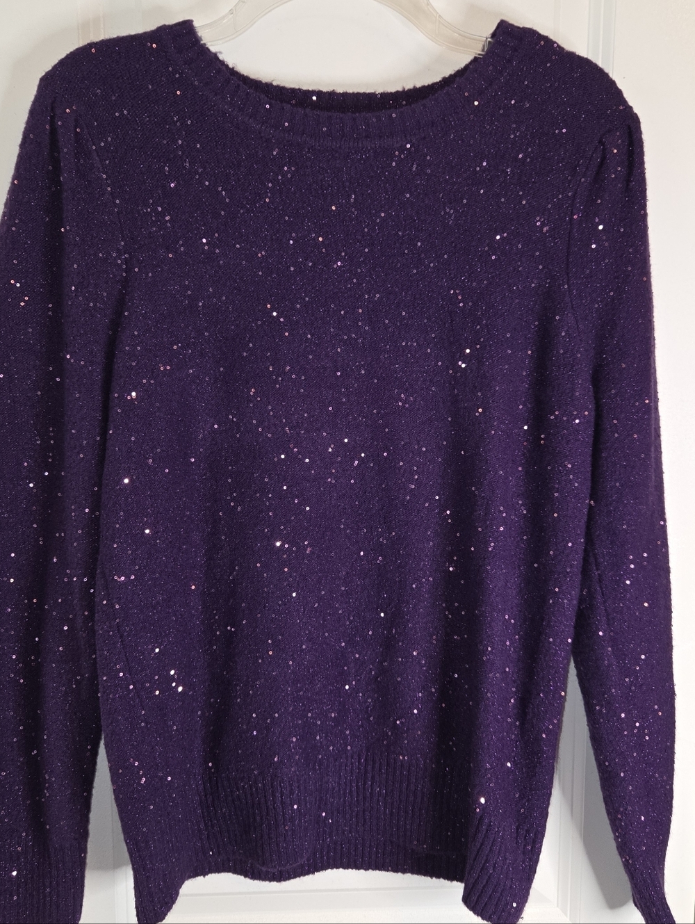 Purple Sparkly Liz Claiborne Sweater - Picture 4 of 12